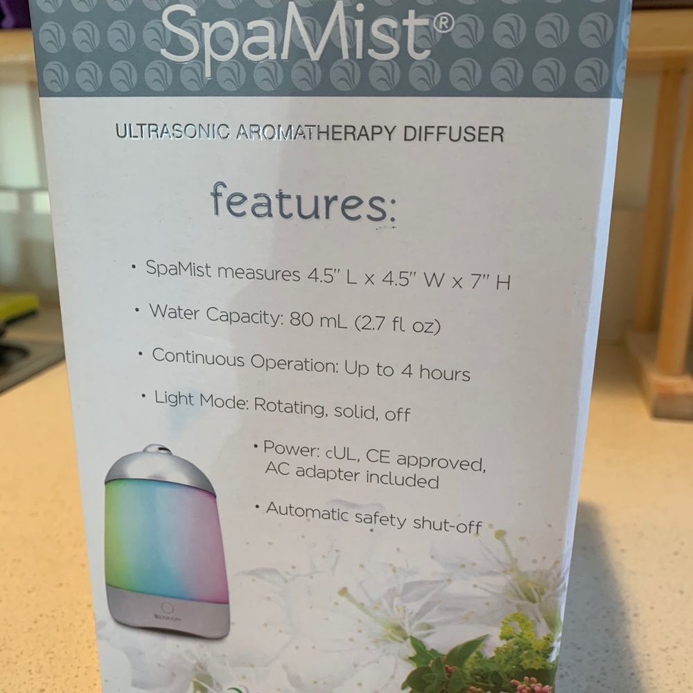 NWT - SpaMist Essential Oil Diffuser - Picture 2 of 5